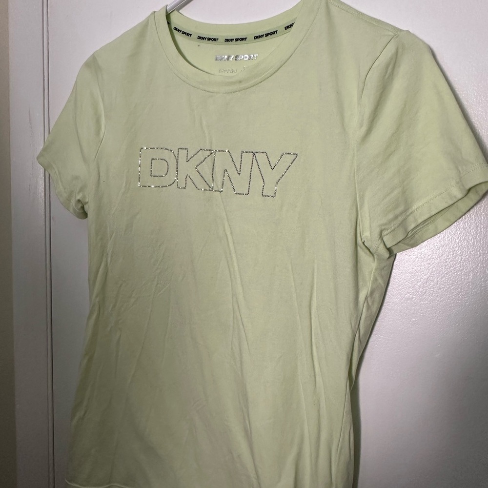 DKNY Pale Lime Short Sleeve Logo Tee